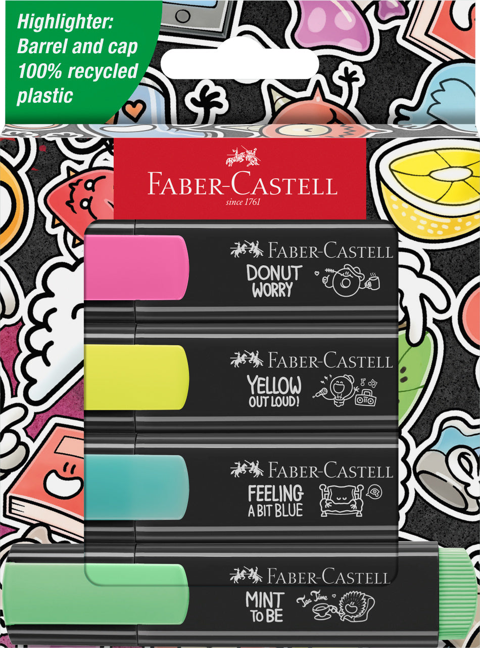 TEXTMARKER SET 4 GRAFFITI CUTIE CARTON FABER-CASTELL TEXTMARKER SET 4 GRAFFITI CUTIE CARTON FABER-CASTELL